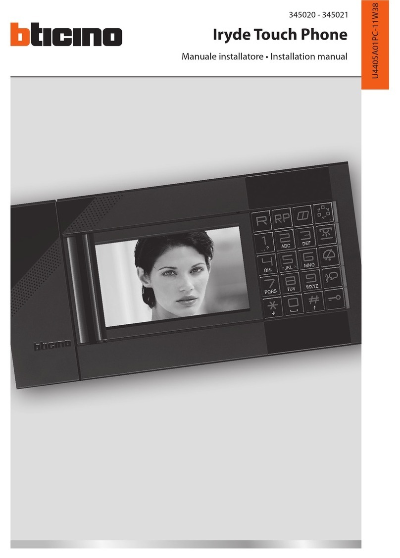 Bticino Iryde Touch Phone User manual