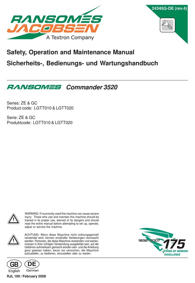 Ransomes ZE Series Safety, operation and maintenance manual