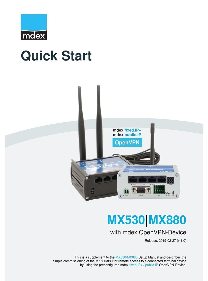 Mdex MX530 quick start