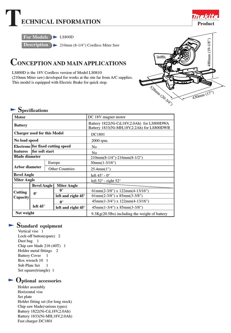 Makita LS800D Manual