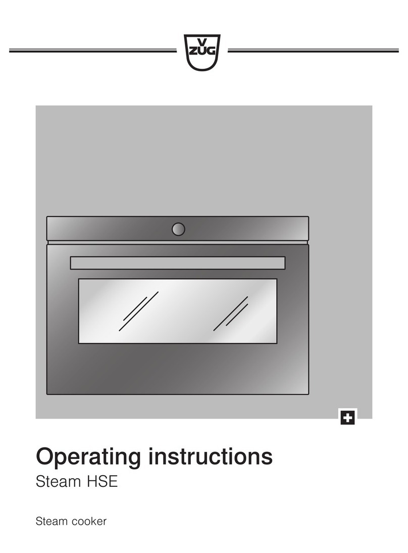 V-ZUG Steam HSE operating instructions