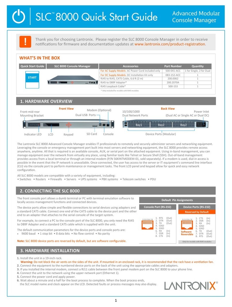 Lantronix SLC 8000 Series User manual