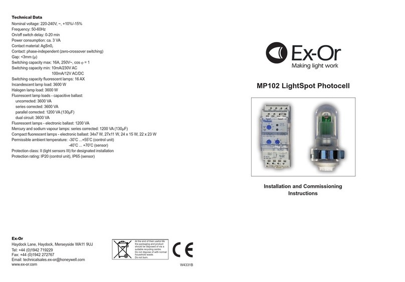 Exor MP102 Installation and commissioning instructions