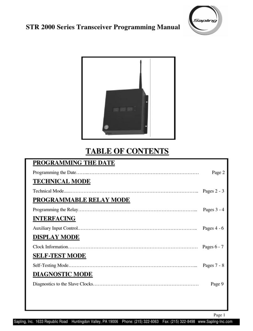 Sapling STR 2000 Series Programming manual