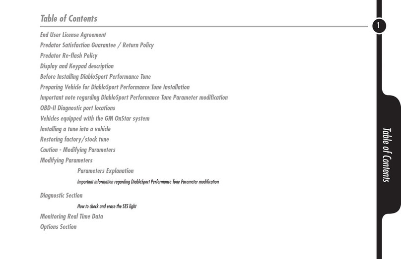 DiabloSport Predator GM Performance User manual