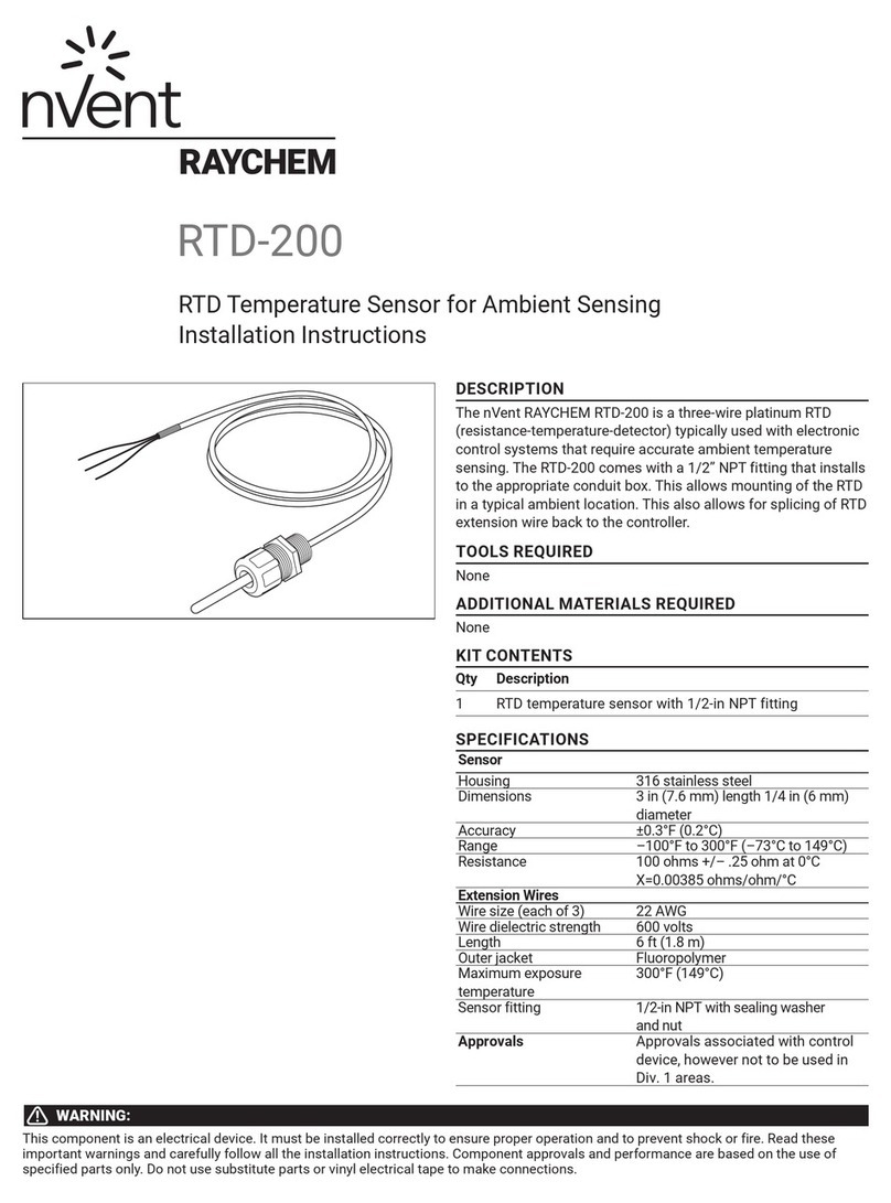 nvent Raychem RTD-200 installation instructions