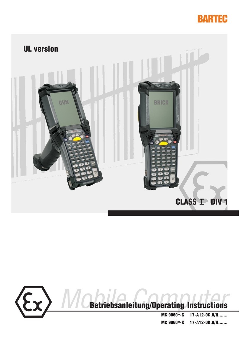 Bartec MC 9060ex-K operating instructions