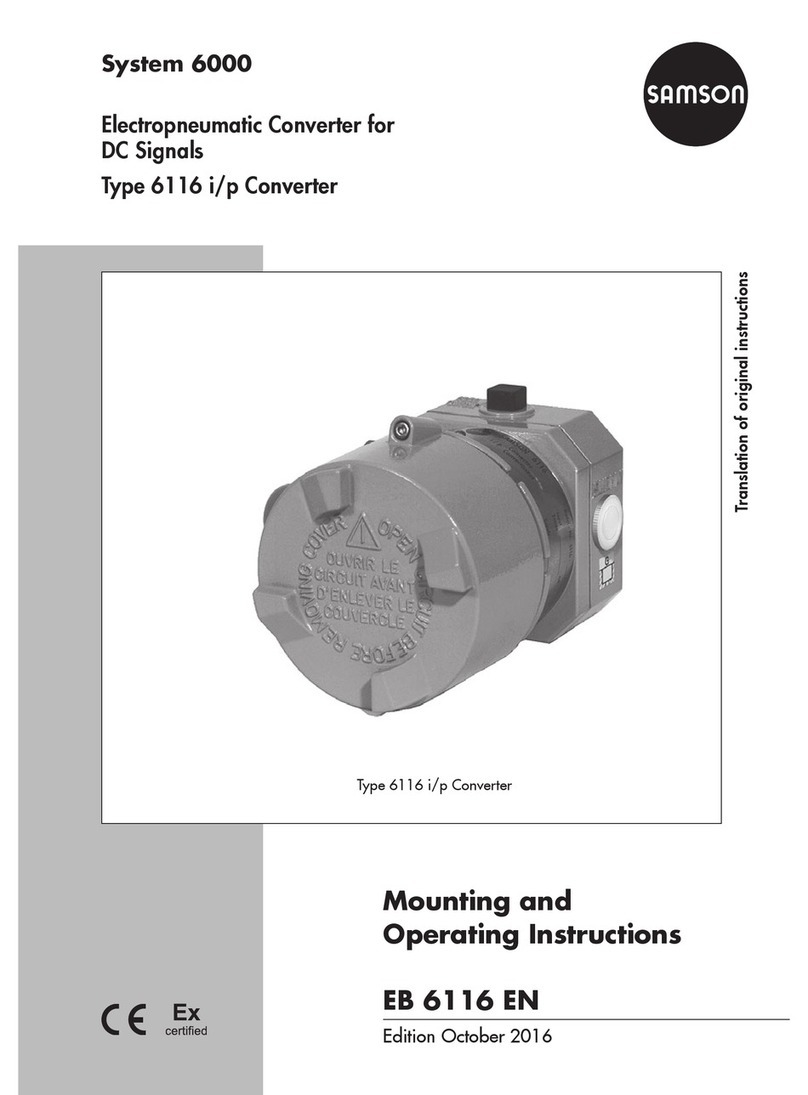 Samson 6000 Series Mounting and operating instructions