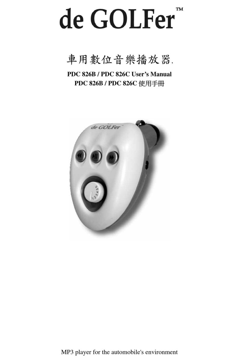 de GOLFer PDC 826C user manual