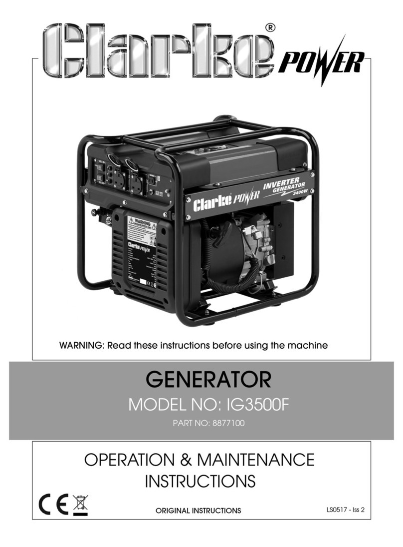 Clarke IG3500F Operation & maintenance instructions