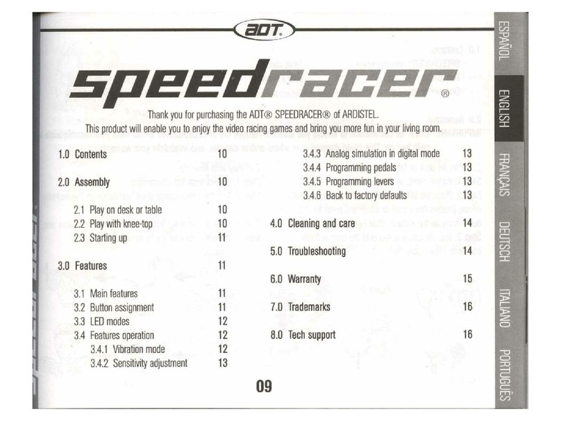 ardistel ADT SpeedRacer user manual ardistel ADT SpeedRacer user manual