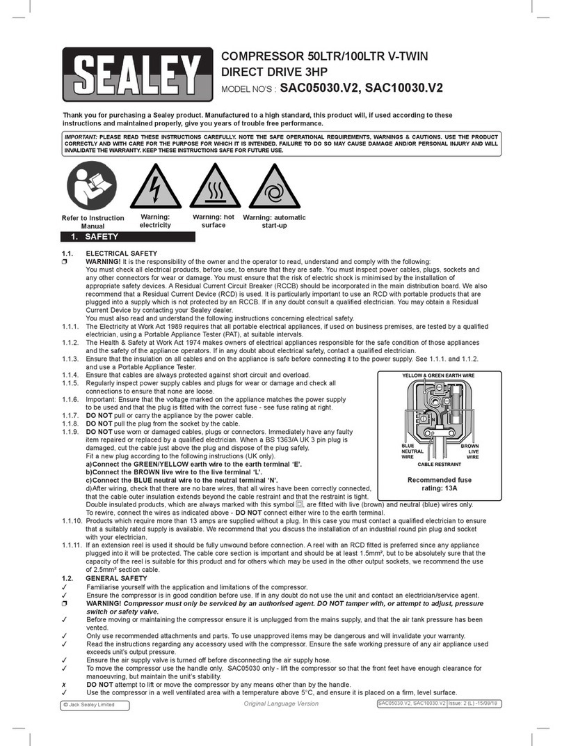 Sealey 50LTR V-TWIN manual