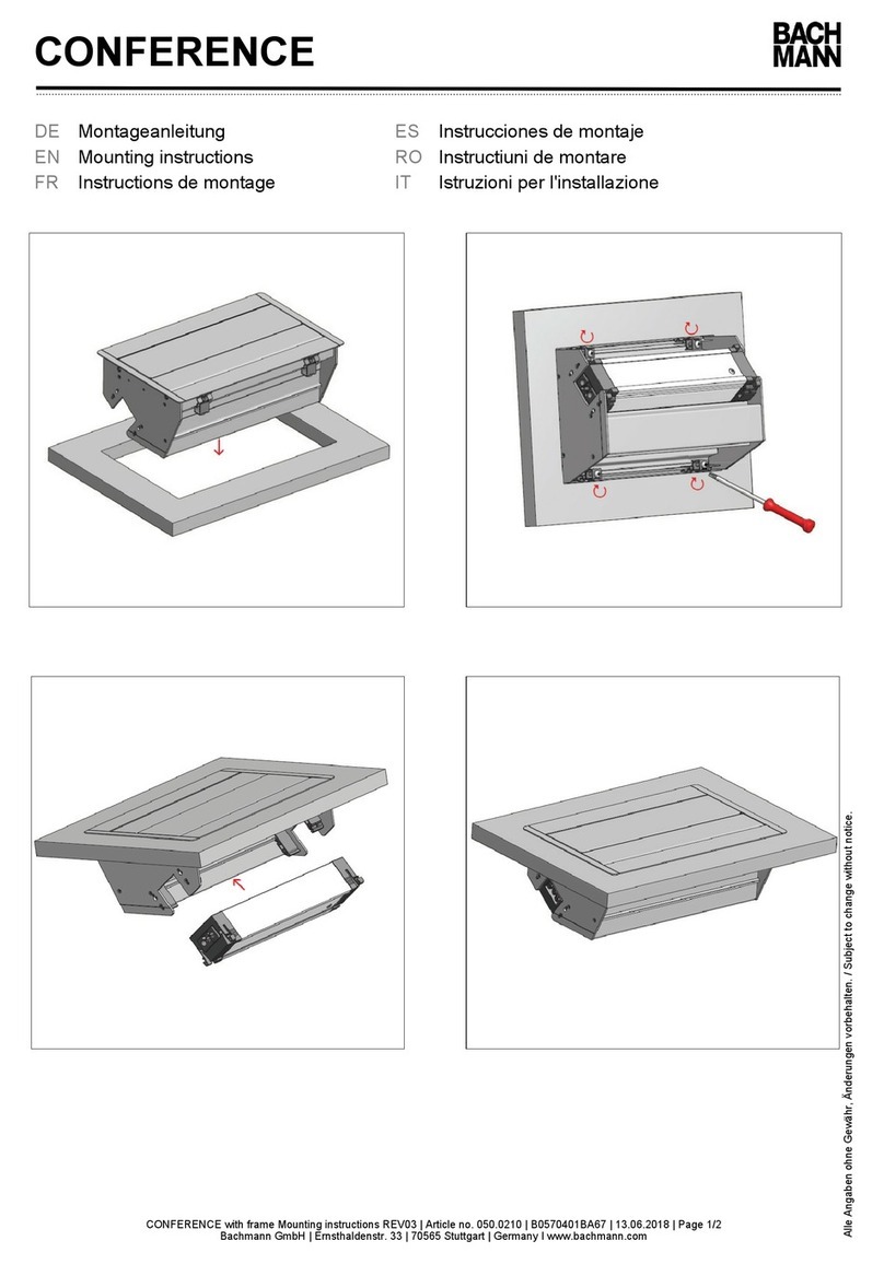 Bachmann CONFERENCE Mounting instructions