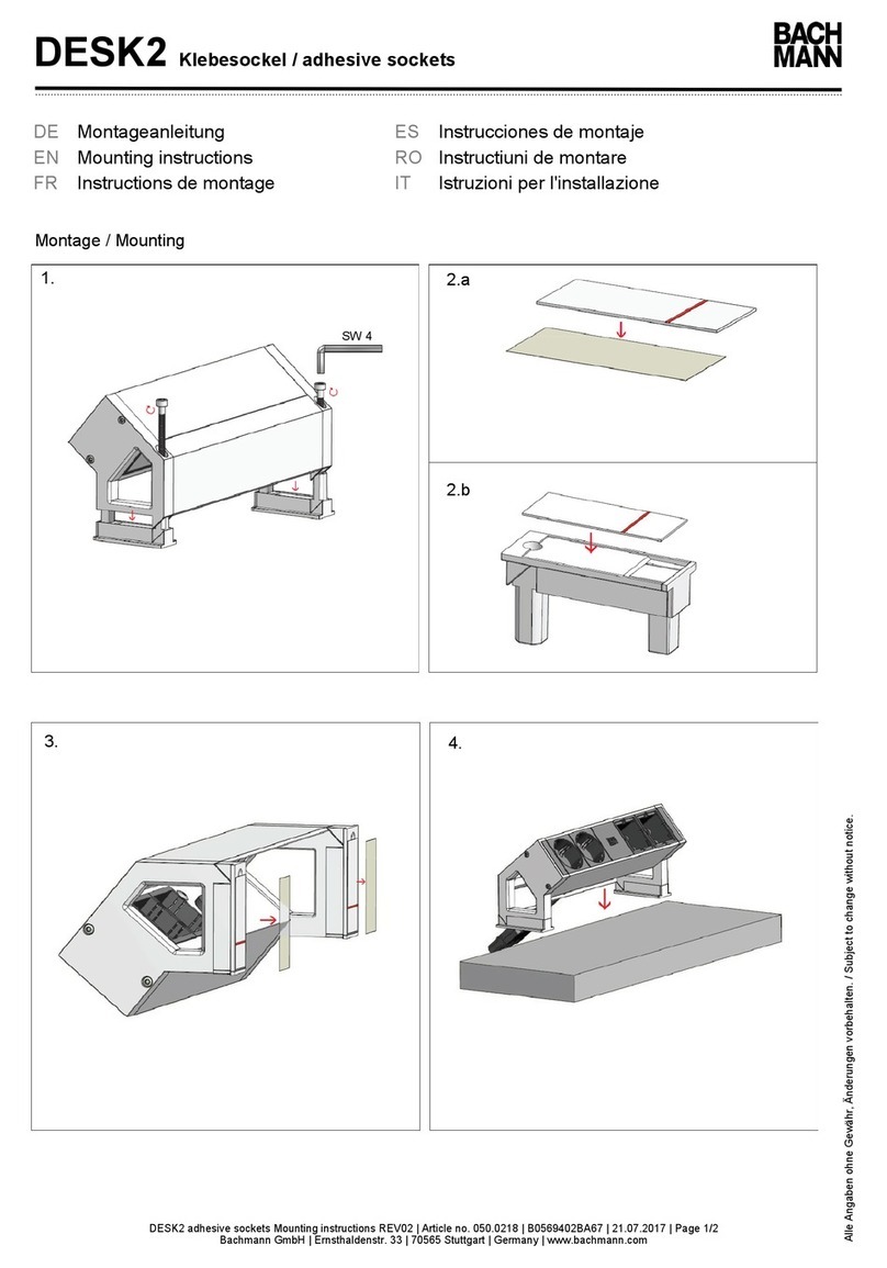Bachmann DESK2 Mounting instructions