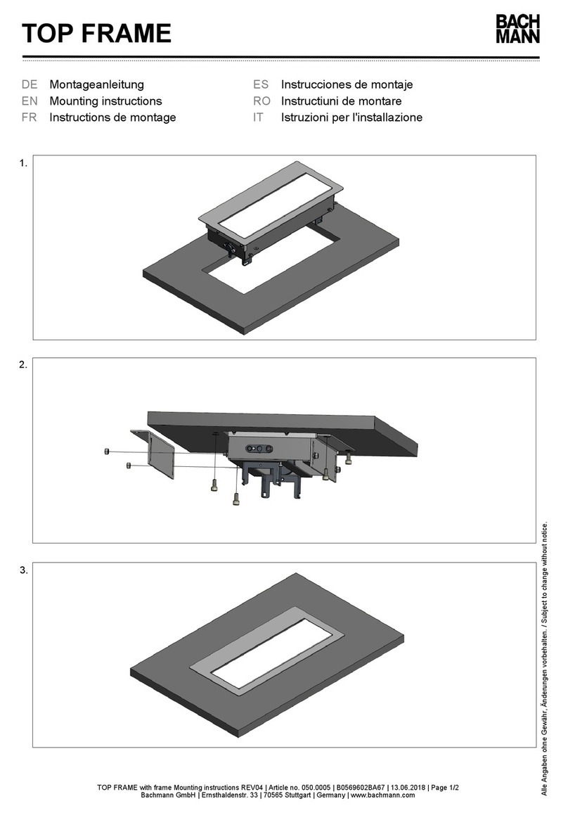 Bachmann Top Frame Mounting instructions