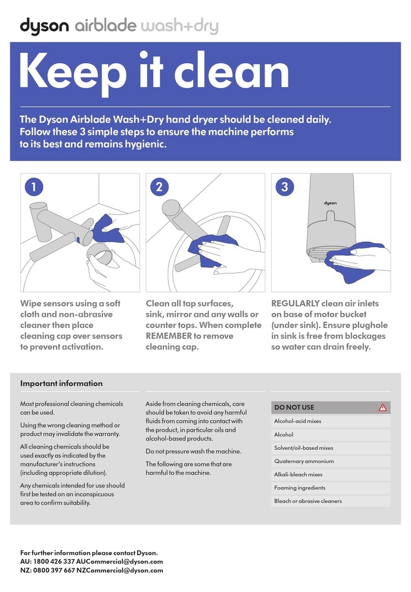 Dyson Airblade Wash+Dry User manual