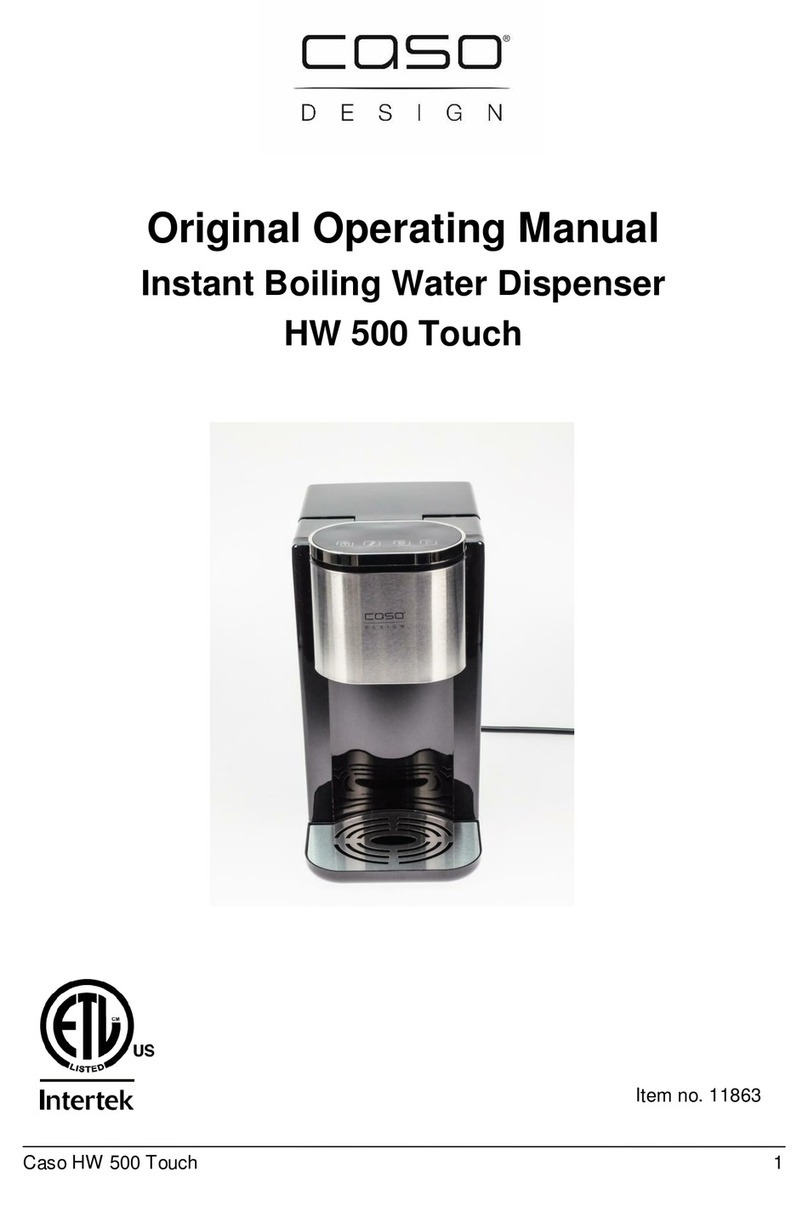 CASO DESIGN HW 500 Touch Installation instructions