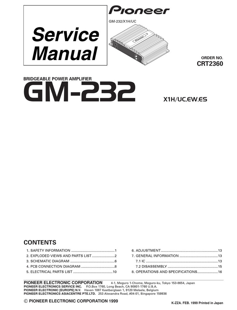 Pioneerr GM-232 Series Service manual
