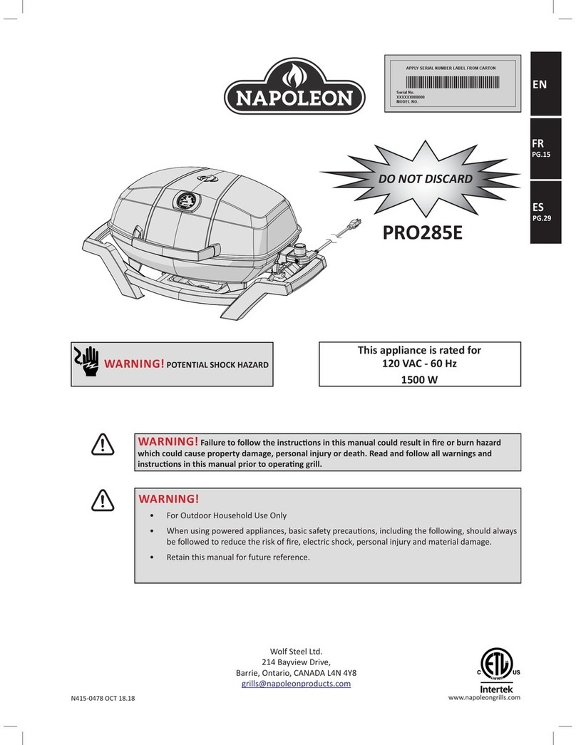 Napoleon PRO285E manual