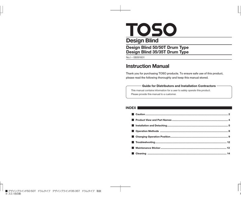 TOSO Design Blind 50 Drum Type User manual