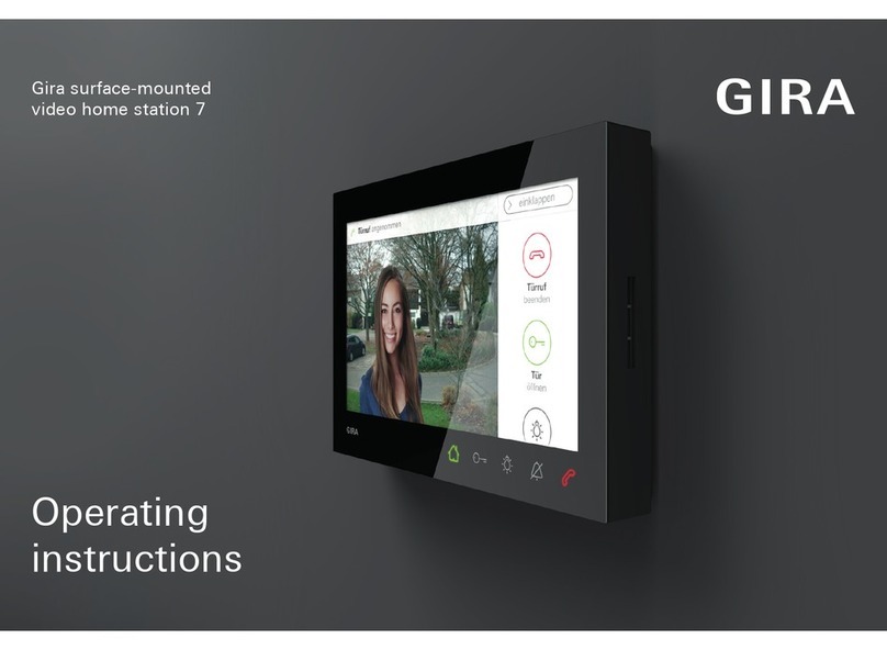 Gira Surface-mounted video home station 7 operating instructions Gira Surface-mounted video home station 7 operating instructions