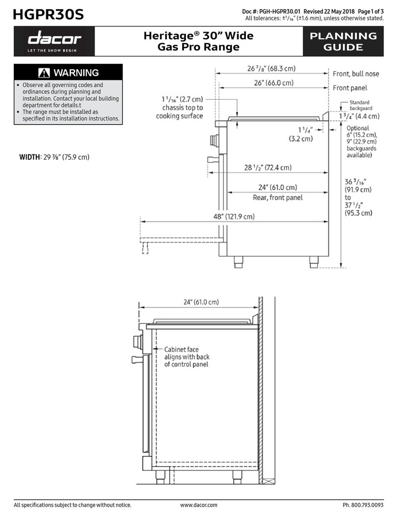 Dacor Heritage Pro HGPR30S Technical manual