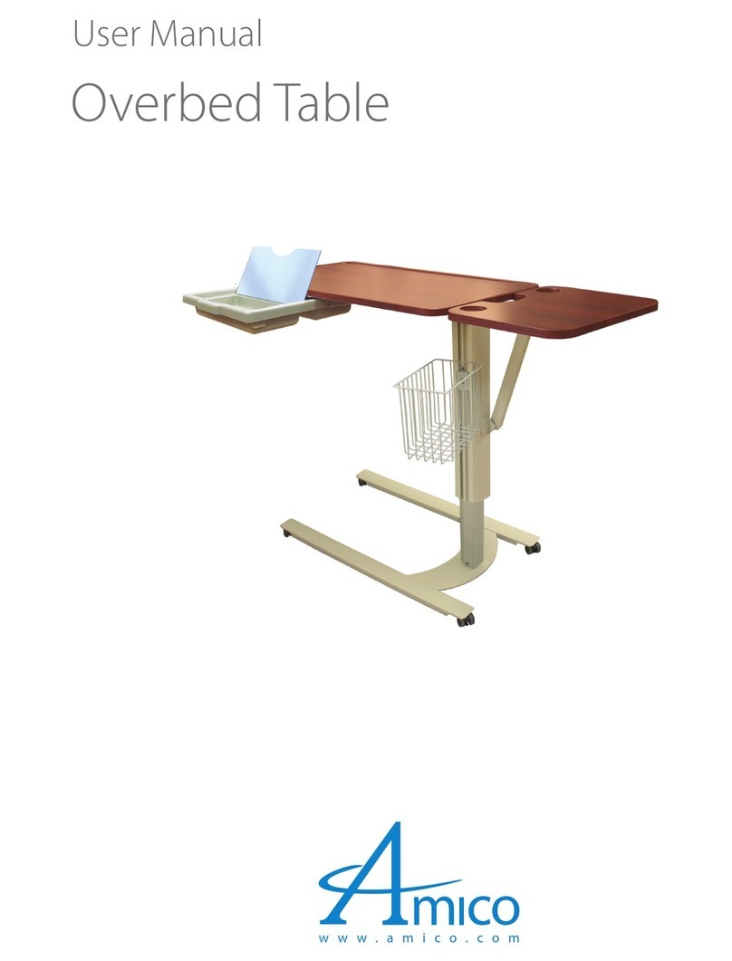 Amico Overbed Table user manual