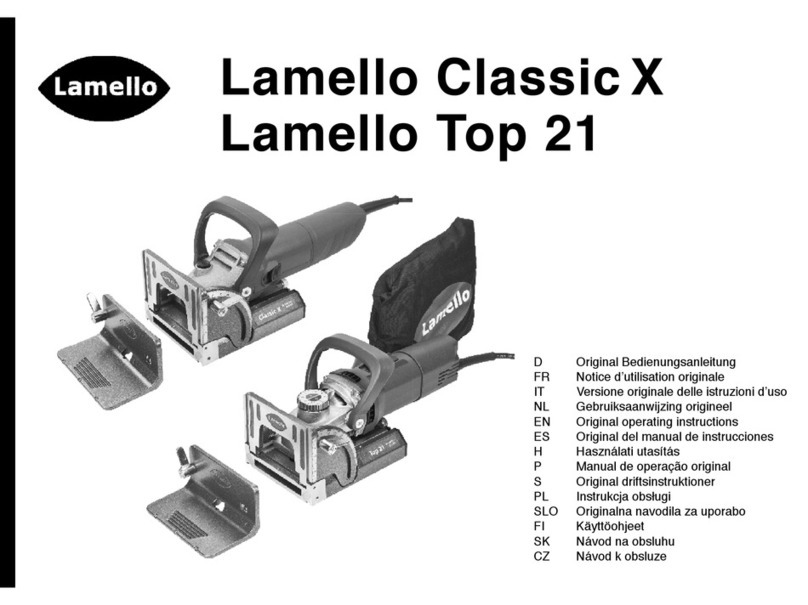 Lamello Top 21 Original operating instructions