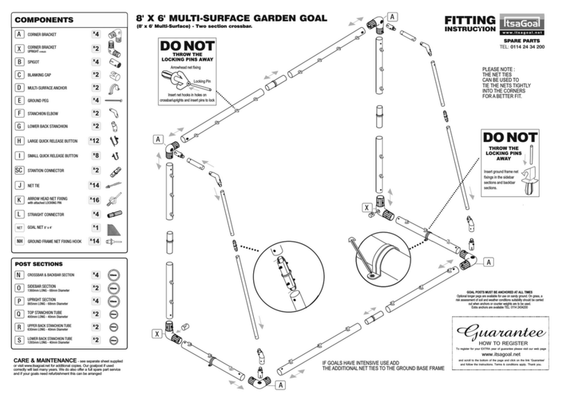 ItsaGoal 8 X 6 MULTI-SURFACE GARDEN GOAL FITTING INSTRUCTION ItsaGoal 8 X 6 MULTI-SURFACE GARDEN GOAL FITTING INSTRUCTION