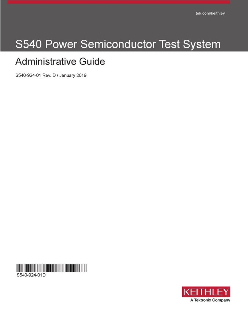 Keithley S540 Administrative guide
