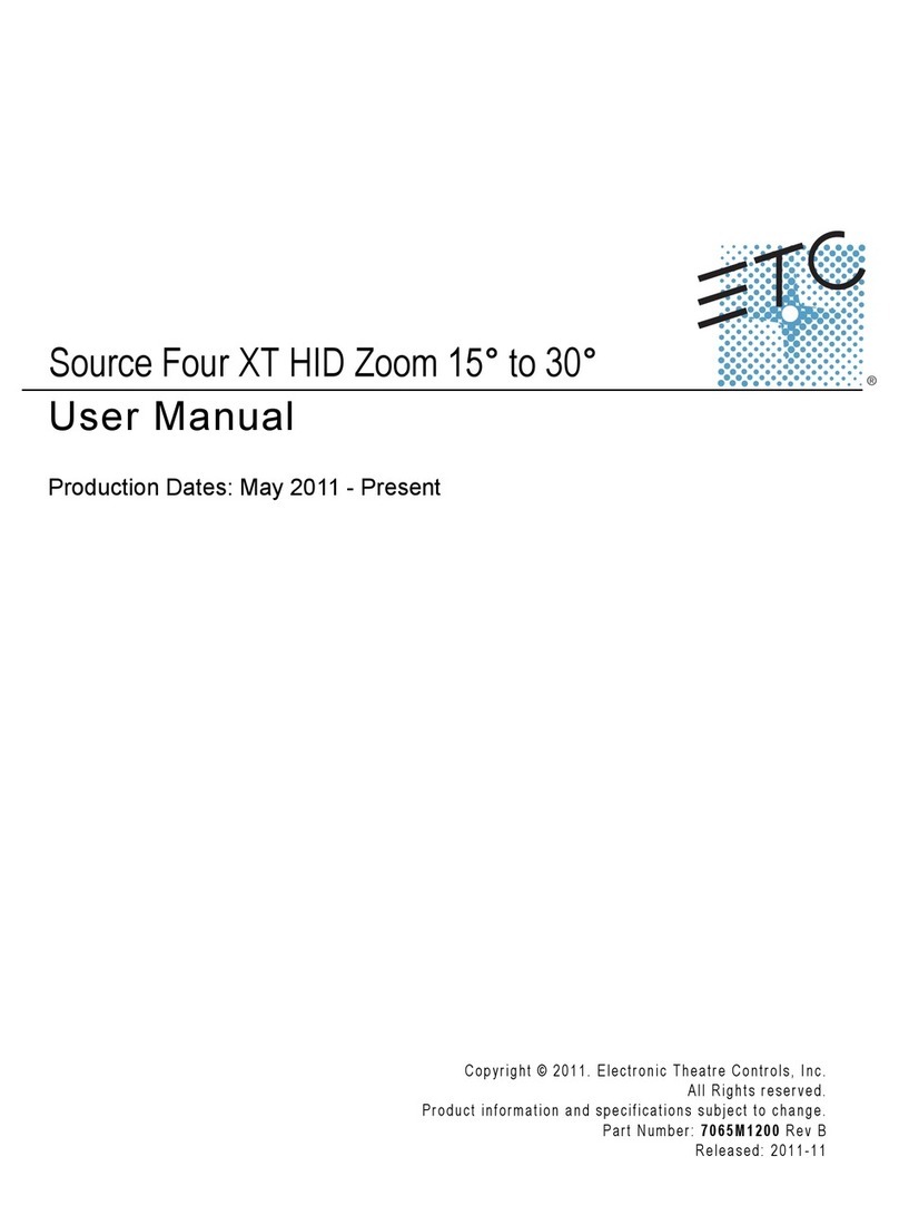 ETC Source Four XT HID Zoom 15-30 User manual