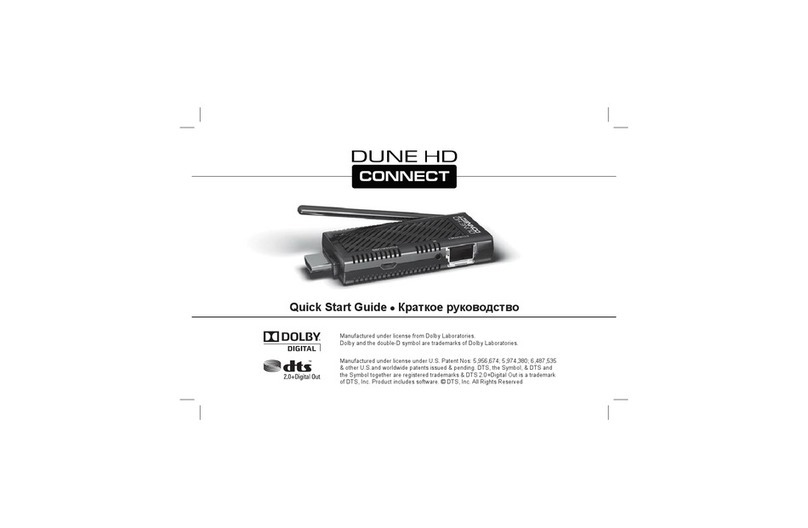 Dune HD CONNECT quick start guide