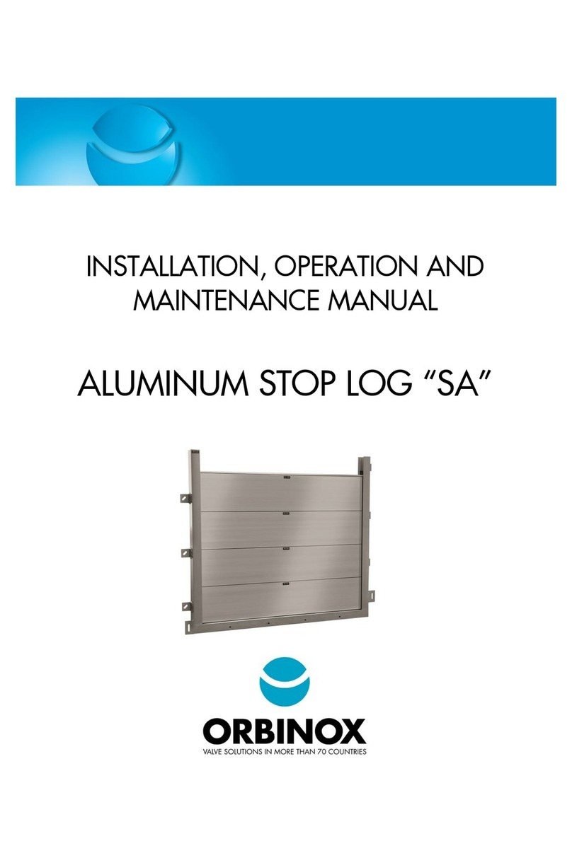 Orbinox ALUMINUM STOP LOG SA Installation, operation and maintenance manual Orbinox ALUMINUM STOP LOG SA Installation, operation and maintenance manual