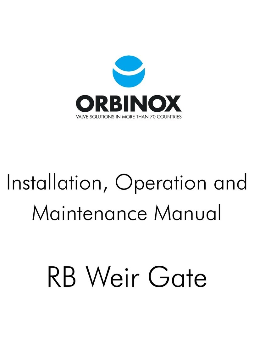 Orbinox RB Weir Gate Installation, operation and maintenance manual