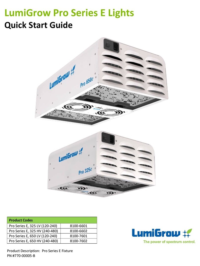 LumiGrow Pro E Lights Series User manual