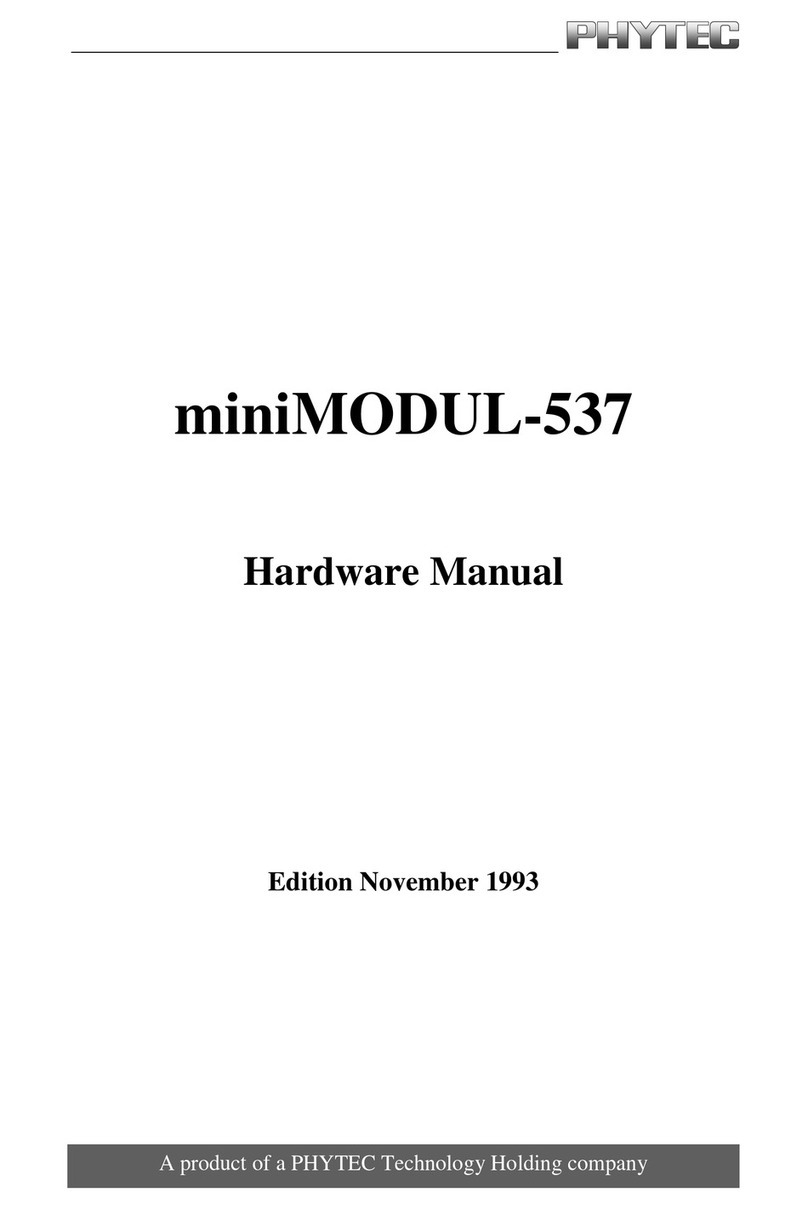 Phytec miniMODUL-537 Hardware manual