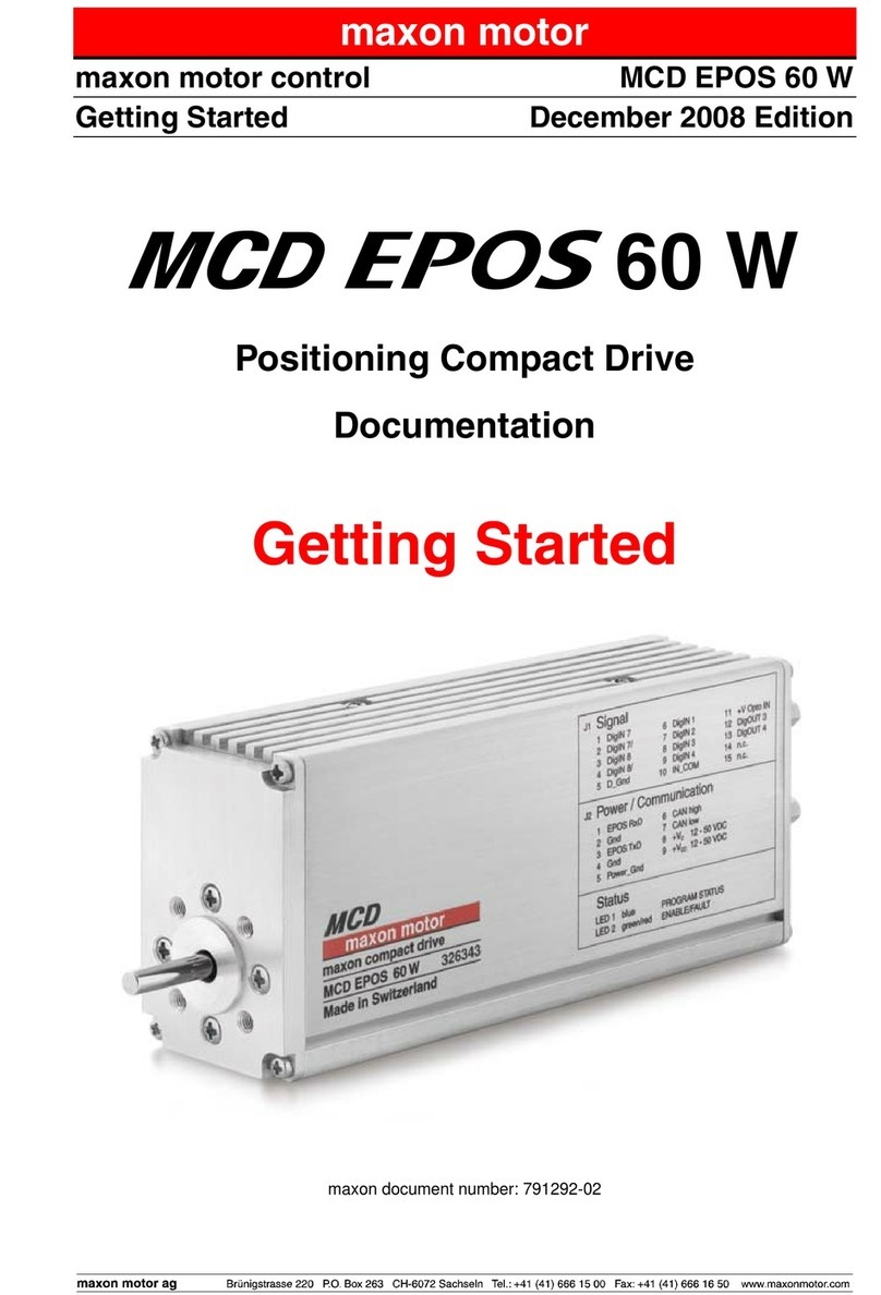 maxon motor MCD EPOS 60 W Getting started maxon motor MCD EPOS 60 W Getting started