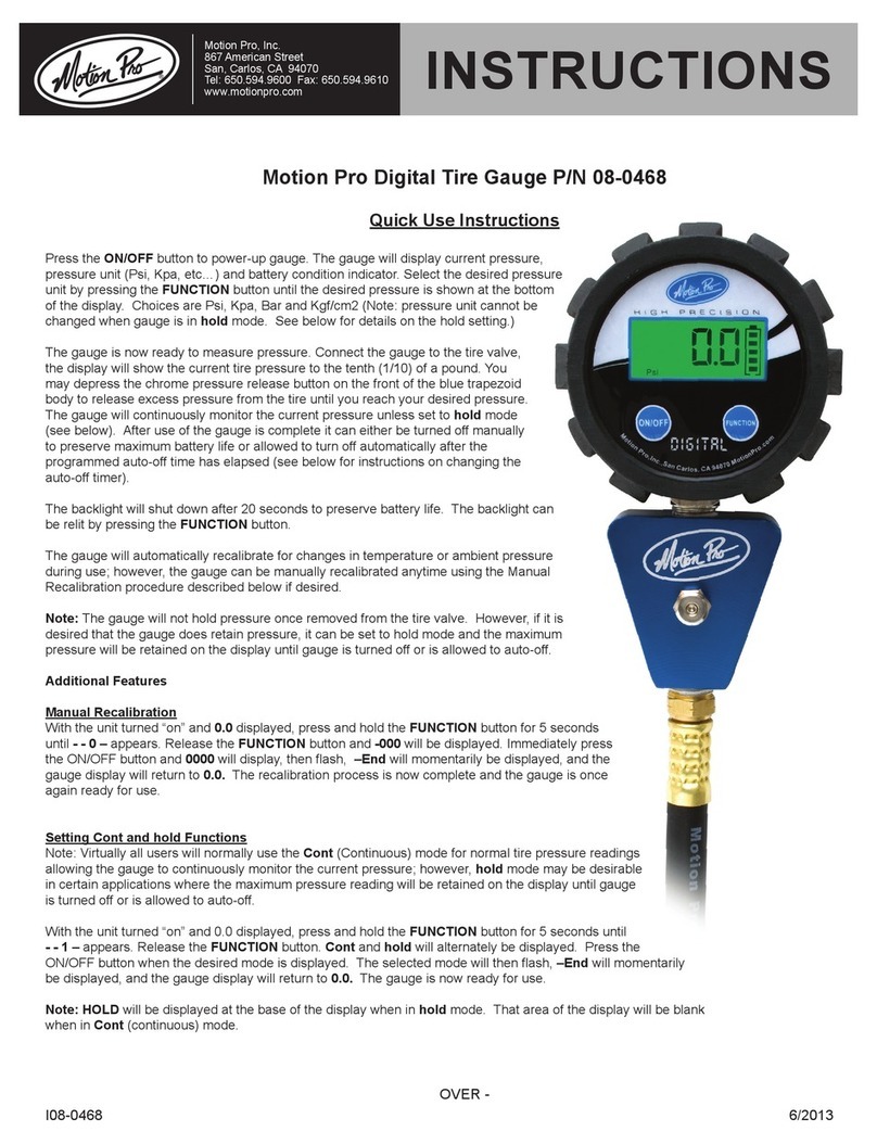 Motion Pro Motion Pro  08-0468 User manual