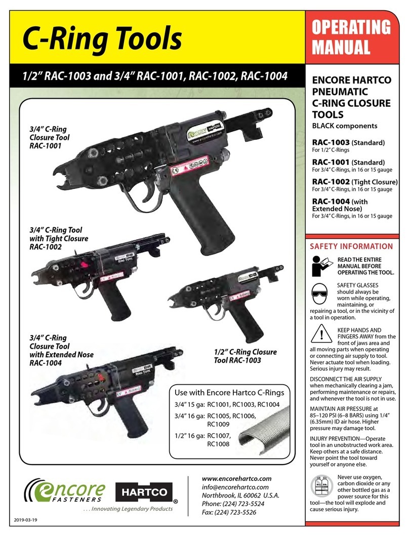 Encore Hartco RAC-1003 operating manual