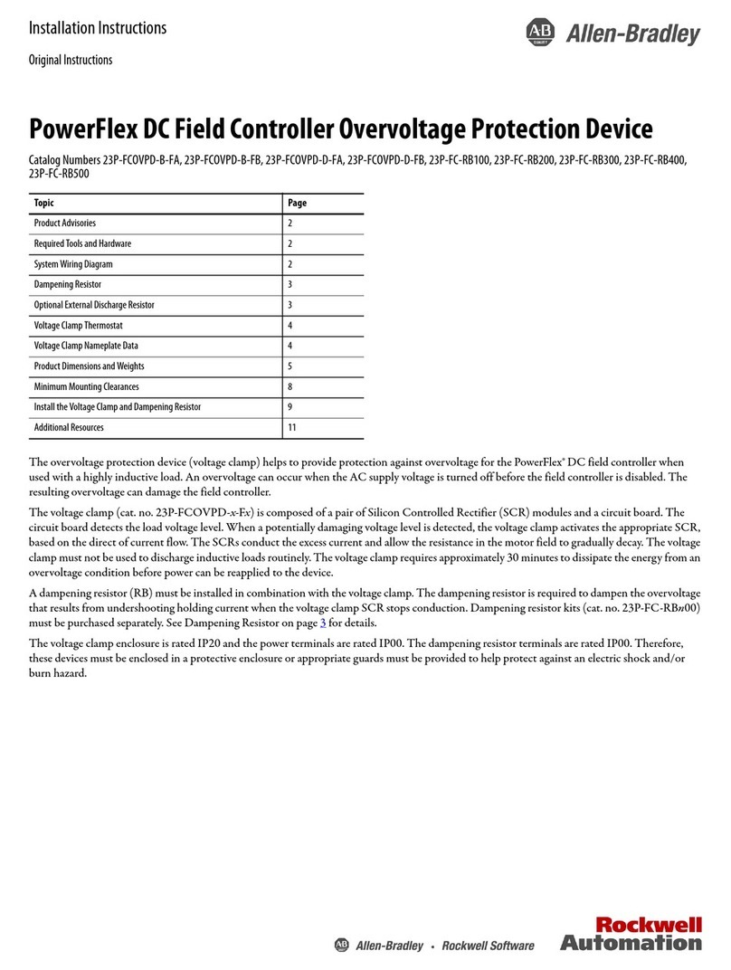 Allen-Bradley PowerFlex 3P-FCOVPD-B-FA User manual