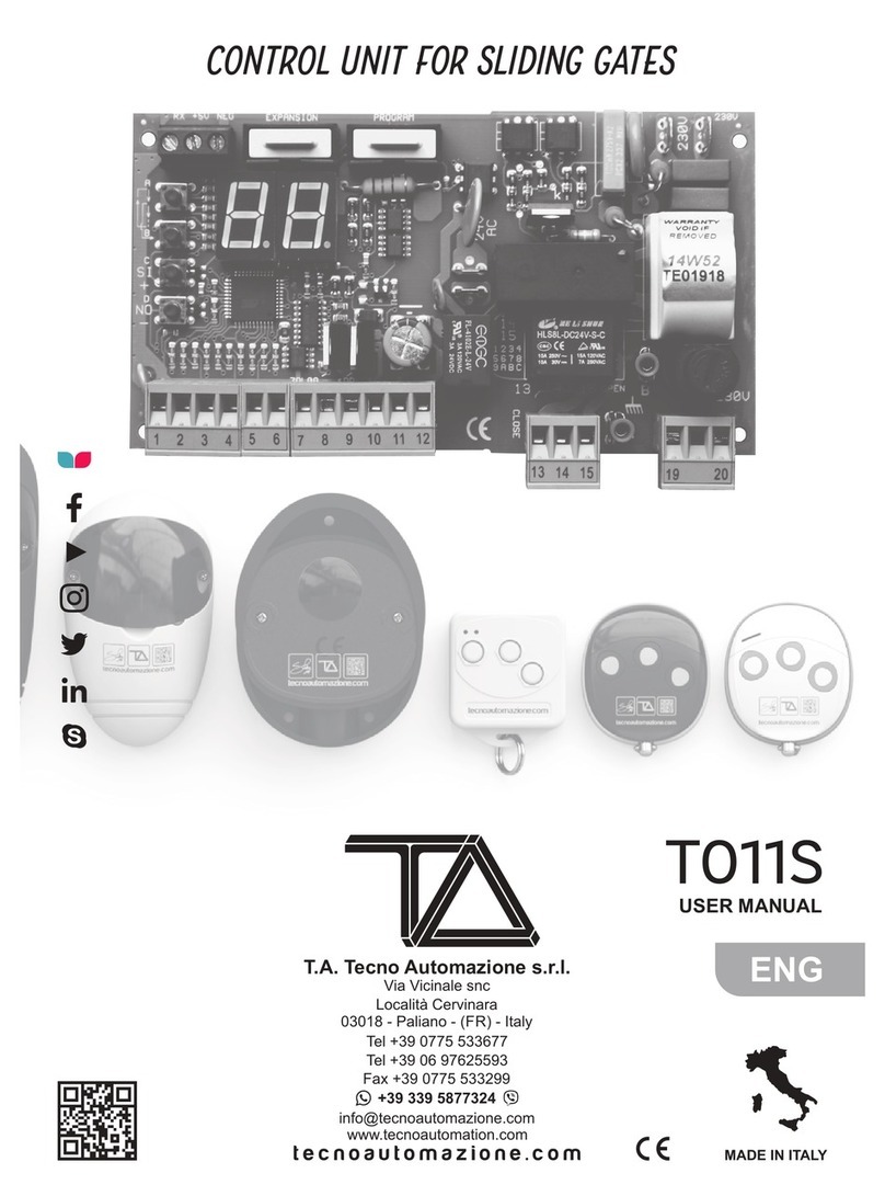 Tecnoautomazione T011S user manual