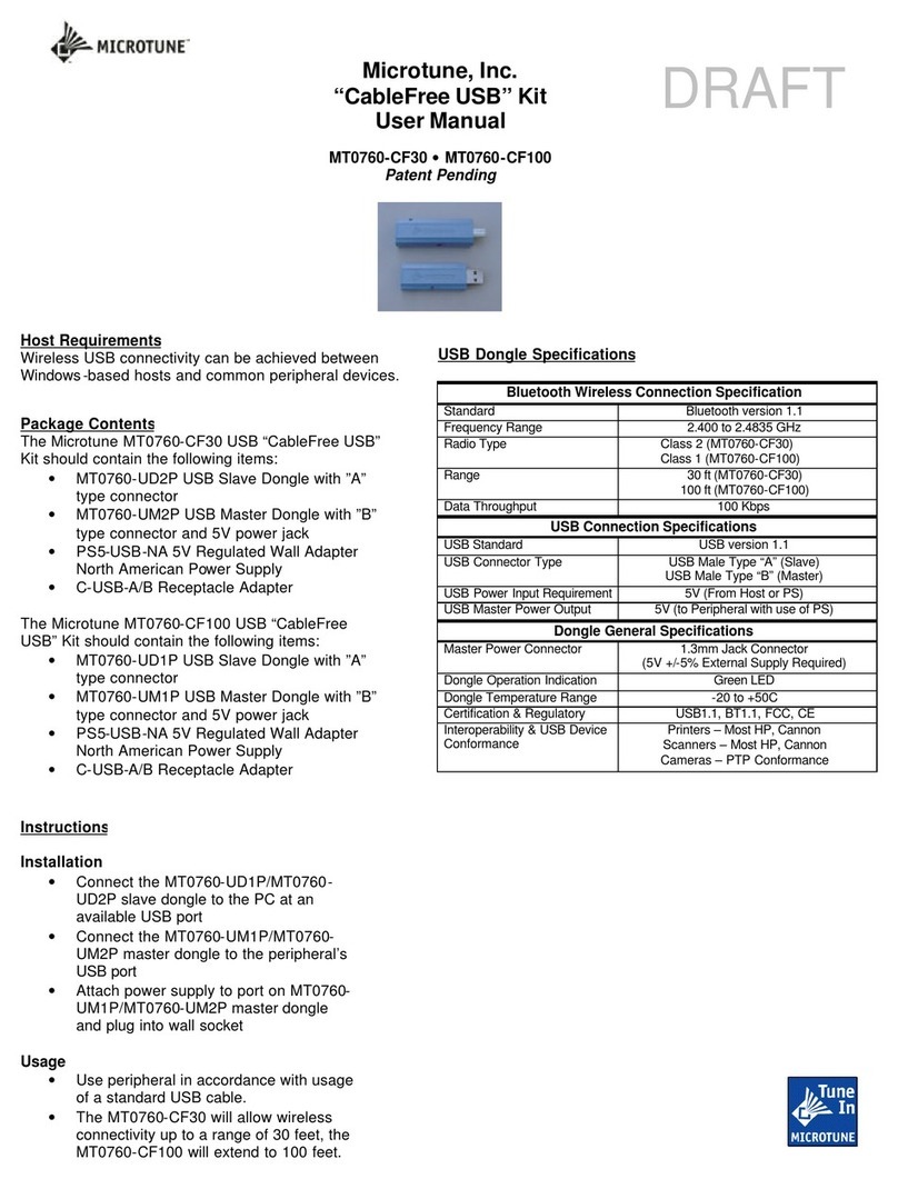 Microtune MT0760-CF100 user manual