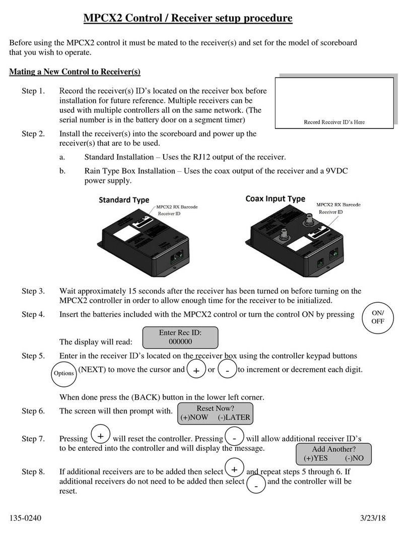 Nevco MPCX2 Football Setup procedure
