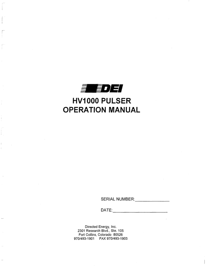 DEI HV1000 PULSER Operation manual DEI HV1000 PULSER Operation manual