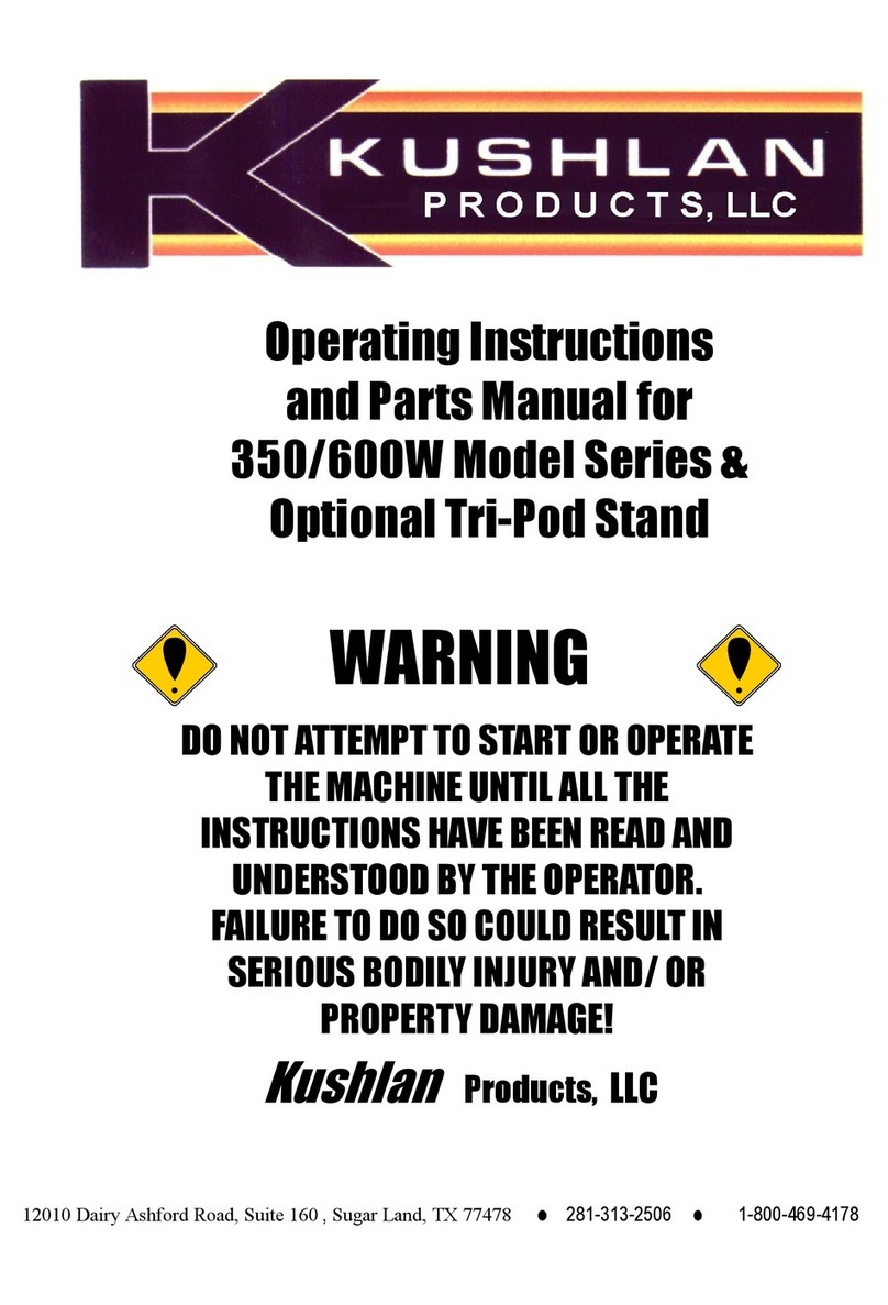 Kushlan 600 Series operating instructions