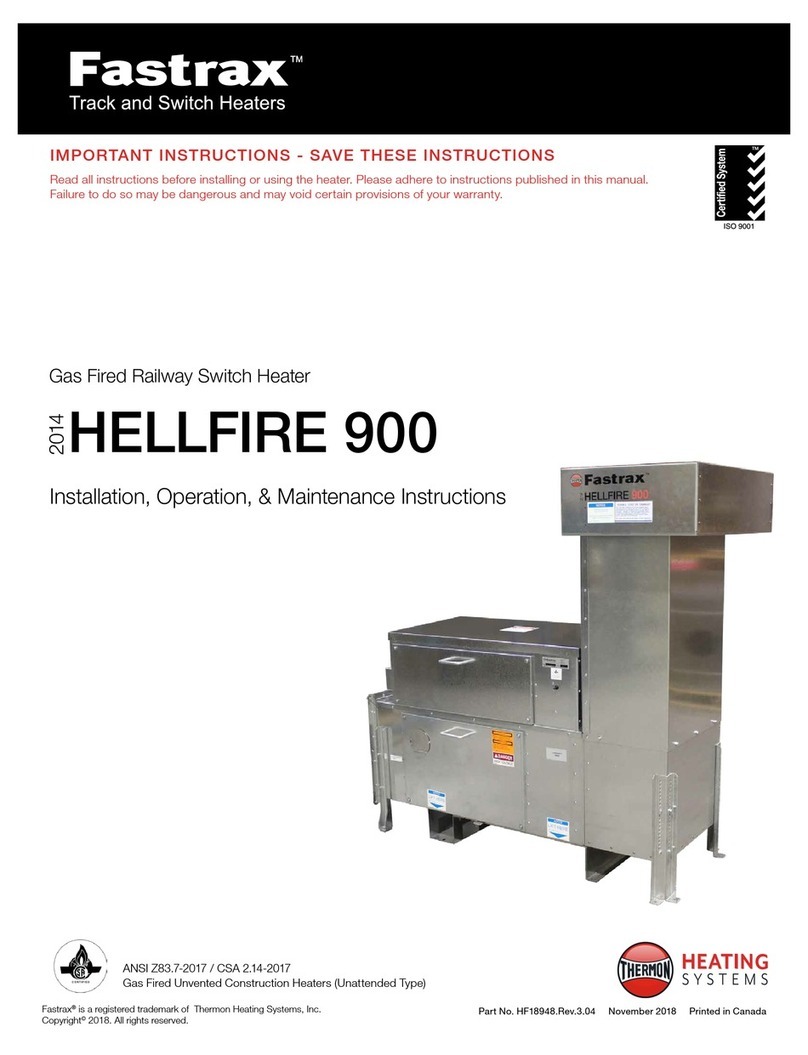 Fastrax Hellfire 900 Installation, operation & maintenance instructions