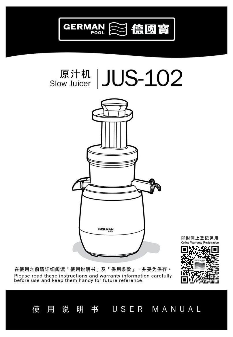 German pool JUS-102 user manual