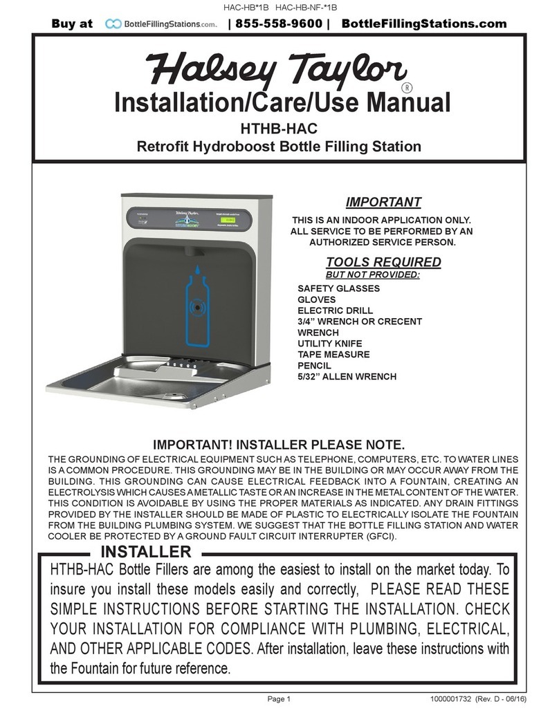 Halsey Taylor HTHB-HAC The installation, care and use Halsey Taylor HTHB-HAC The installation, care and use