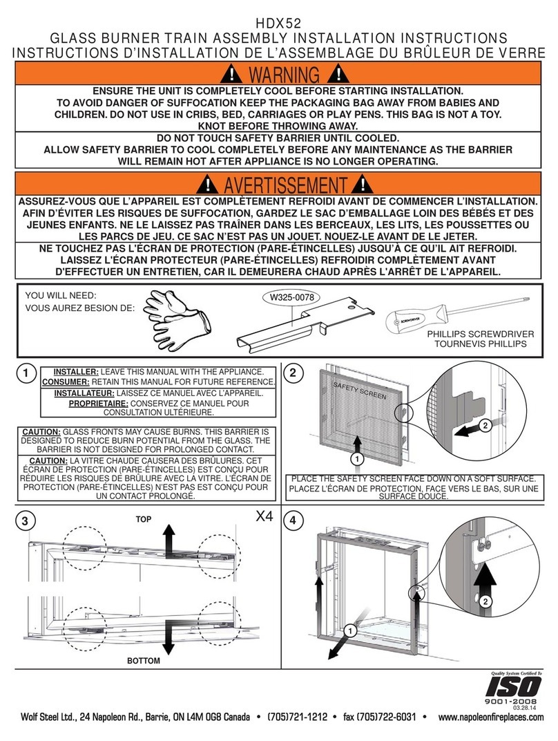 Napoleon HDX52 installation instructions