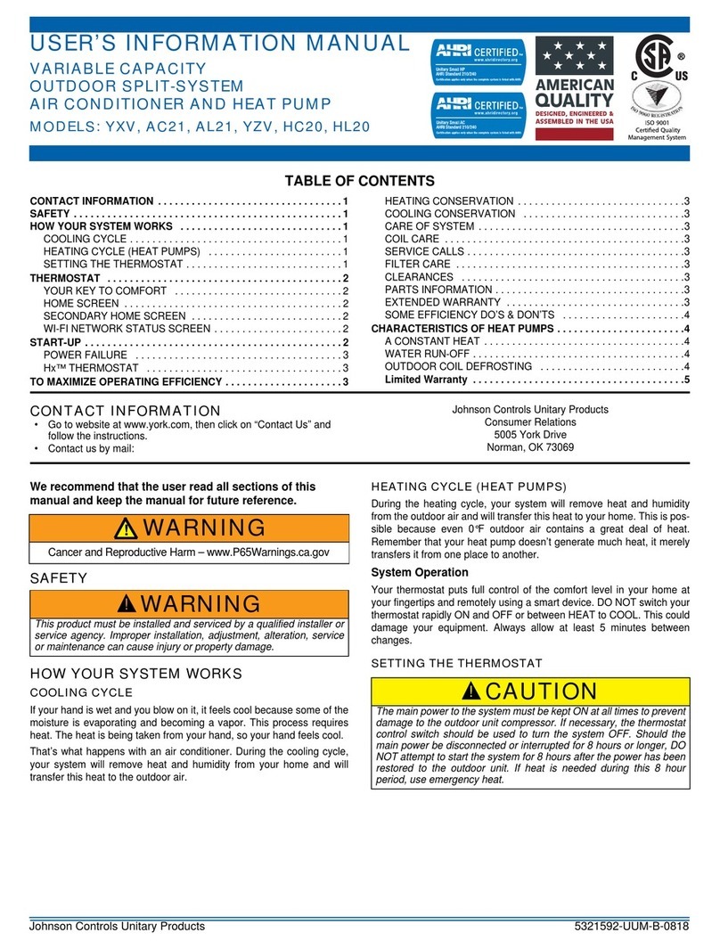 Johnson Controls Unitary Products AL21 Guide